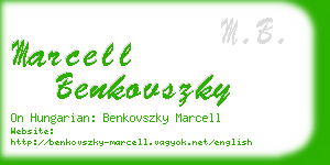 marcell benkovszky business card